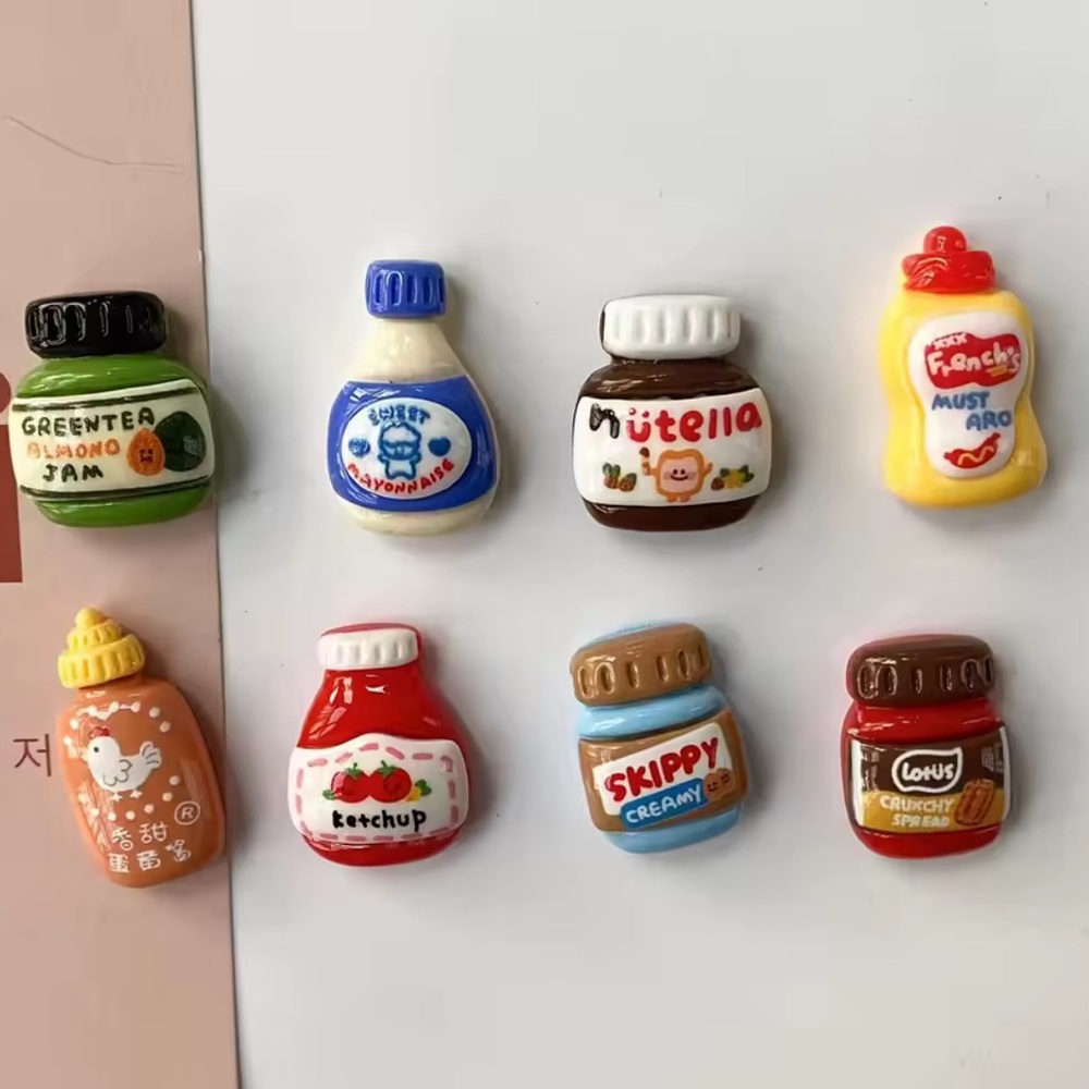8 SET Home Essentials Colorful Condiment Magnet Set